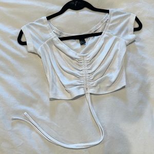 MOVING SALE - Forever 21 Off shoulder white crop top
